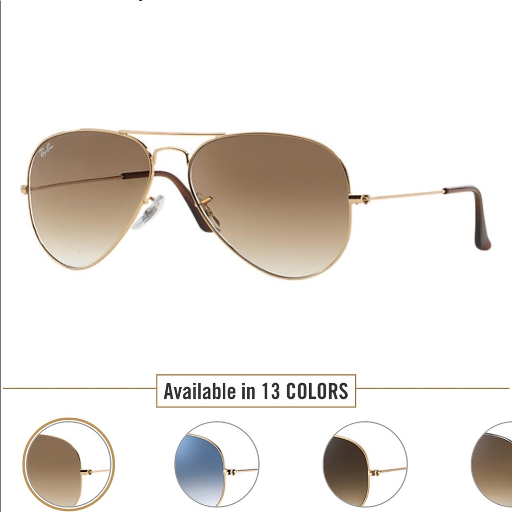 Ray Ban gradient aviator sunglasses